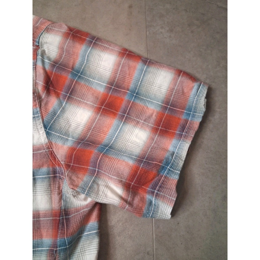 Harley Davidson Short Sleeve Button Up Plaid Shirt Large Cotton - Picture 6 of 11